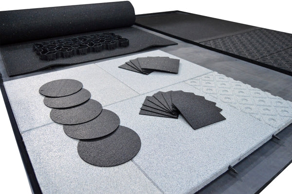 Heavy-duty rubber mat used for surface protection, preventing damage from foot traffic and heavy equipment.