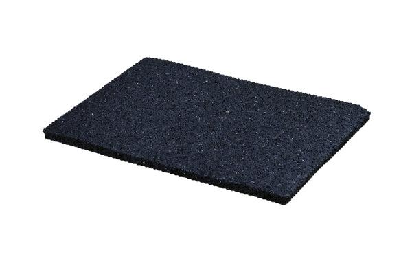 Rubber matting used to protect green roof layers and insulation from foot traffic and external elements.