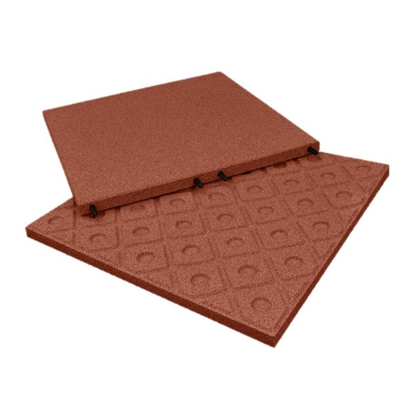 Red flat roof promenade tile 500x500mm, eco-friendly and durable for terraces and balconies.