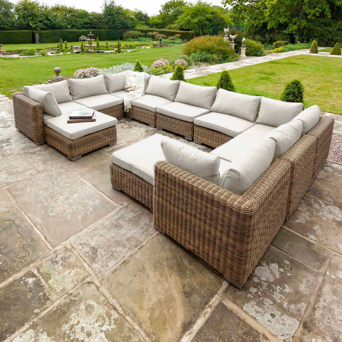 Livingstone 9 Seater Sofa Set With Double Footstool